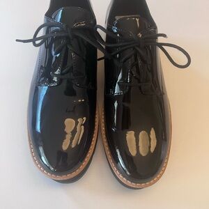 Eileen Fisher Black Patent Leather Shoes